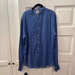 Portafiori Linen Blue Button Down